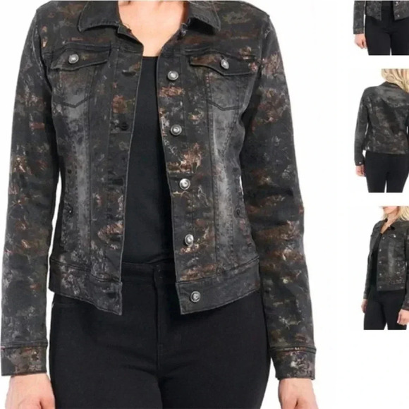 Liverpool Jeans Company Jackets & Blazers - Liverpool Black Metallic Jean Denim Jacket